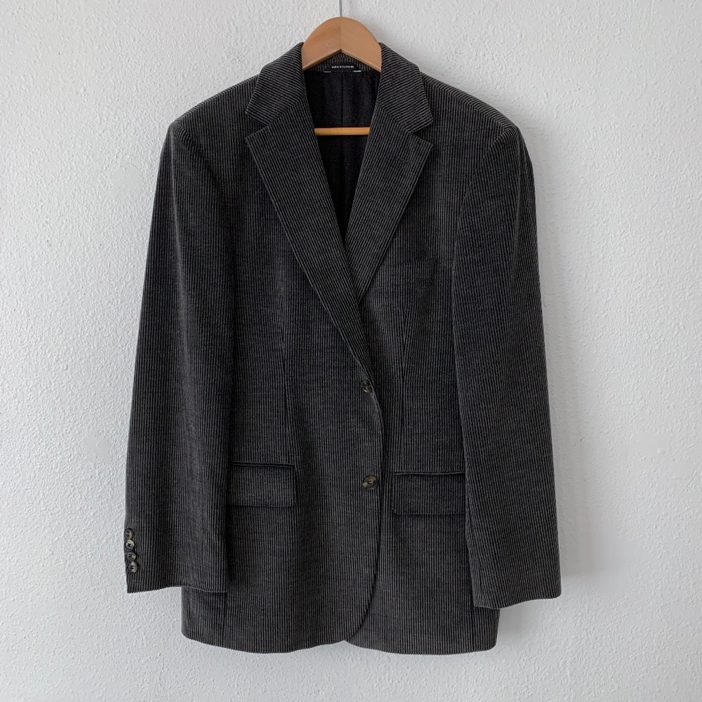 BOSS by Hugo Boss gray & black corduroy sport coat